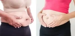 Weight Gain or Pregnant: What’s the Difference Between Fat Belly and Pregnant Belly? Bloated vs pregnant belly side by side